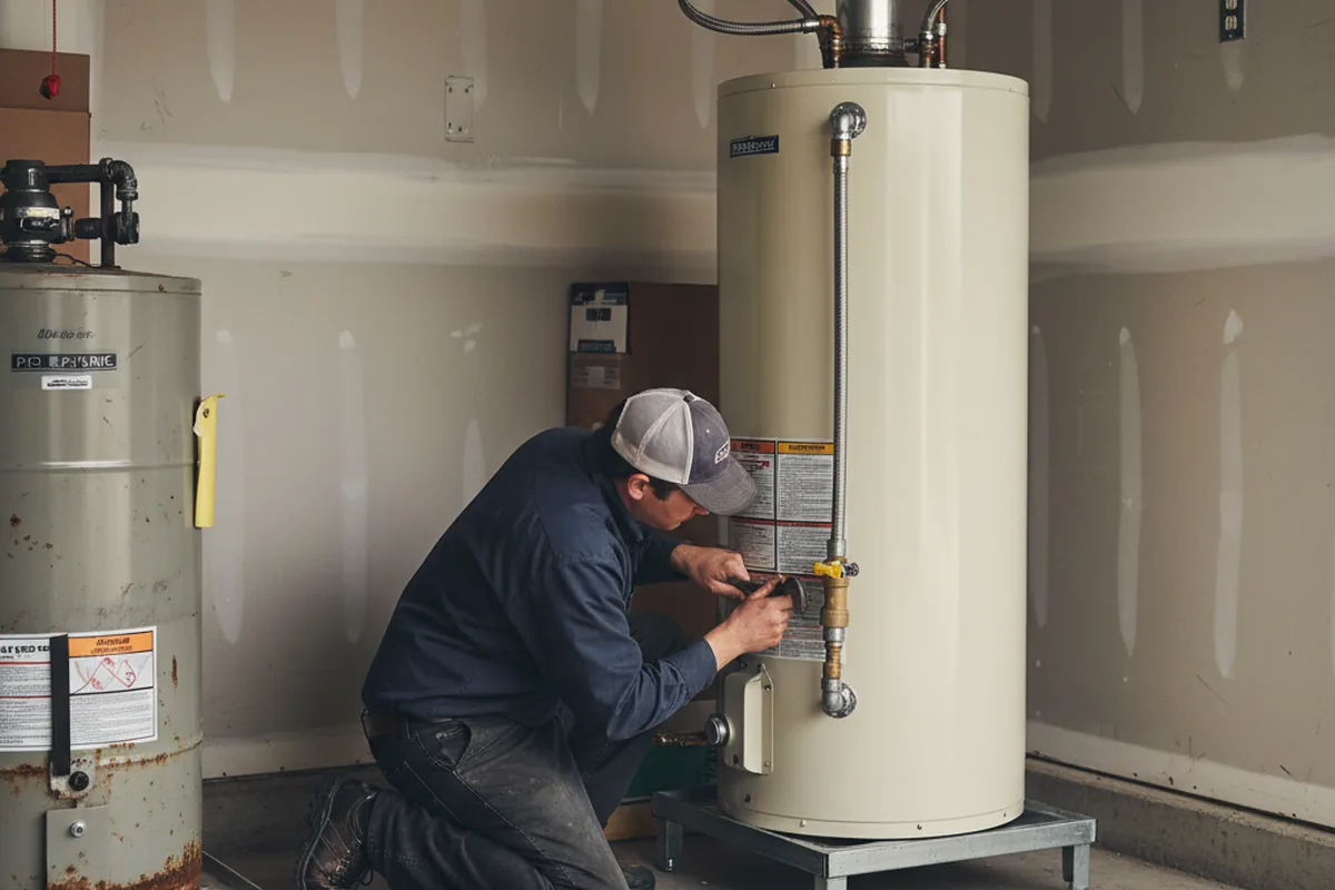 Water heater and shutoff valve replacement in Meshoppen