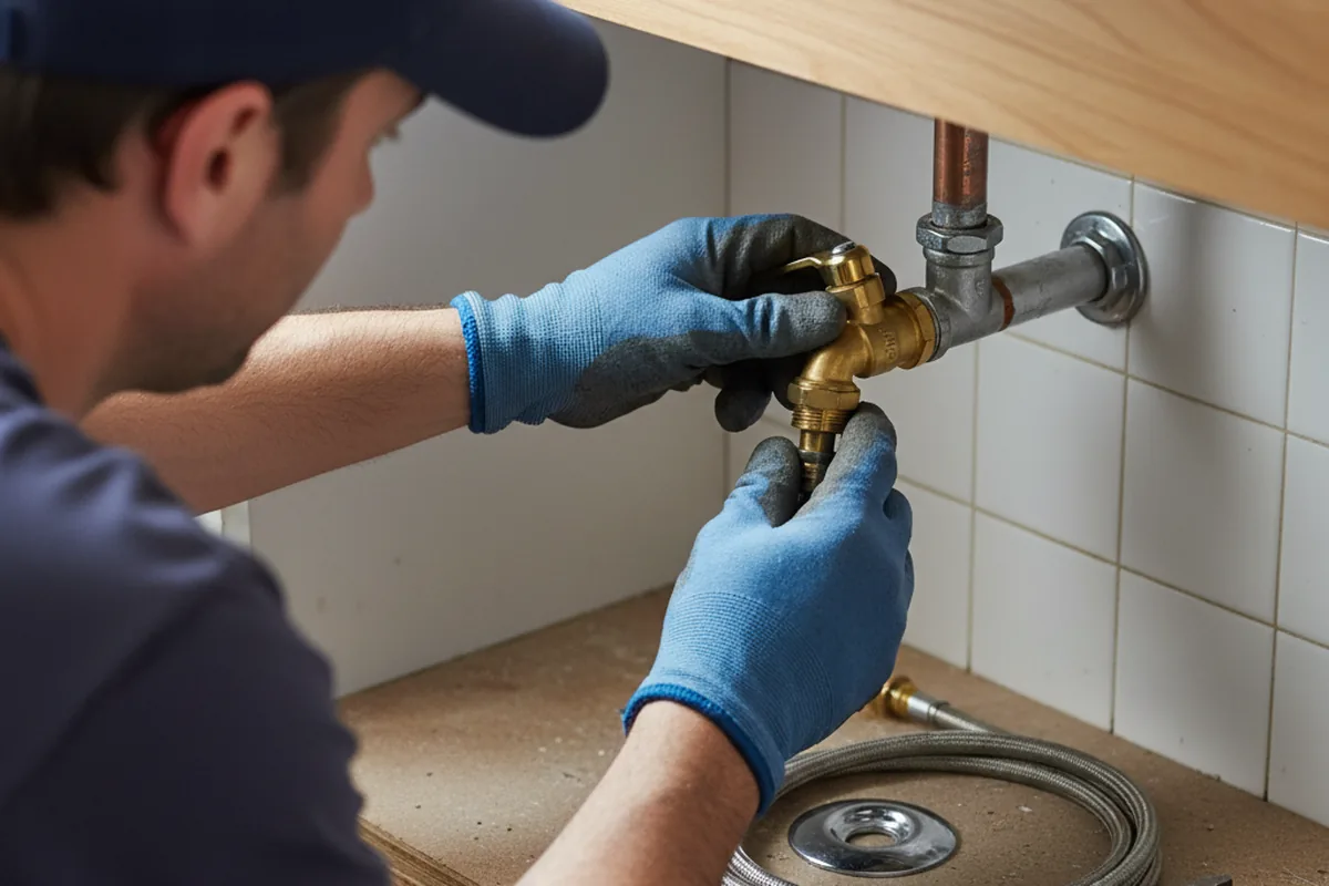 Shutoff valve and fitting work during Faucet and Fixture Repair in Meshoppen